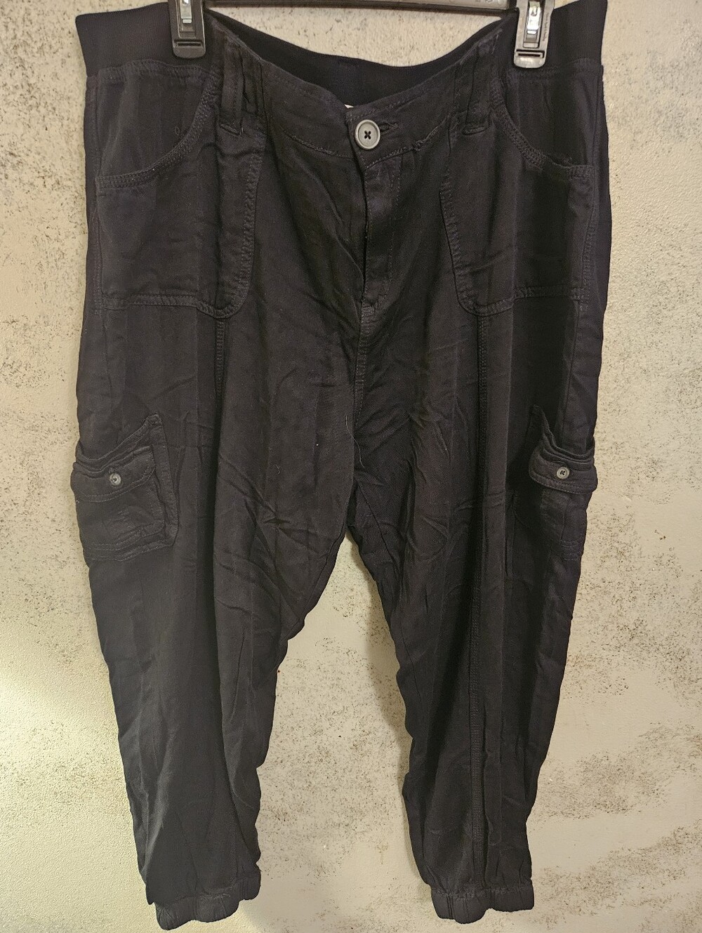 Knox Rose Joggers Women's Black Pull On Cargo Pants,sz XX Large.